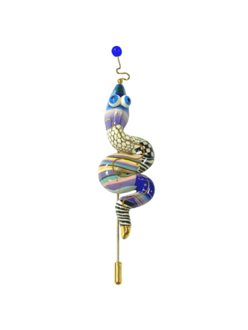 🎨 #CynthiaChuang #Jewelry10 #PorcelainJewelry #VintageStickPin #WearableArt 🍭